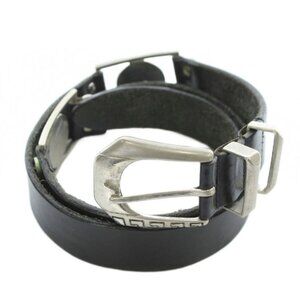 Versace Classic Belt Dove Leather Medusa Silver Hardware 85 100